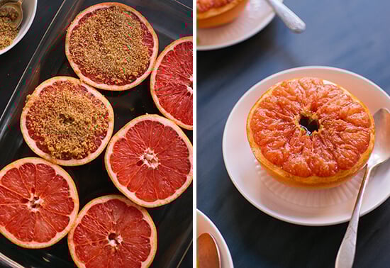 broiled grapefruit with brown sugar