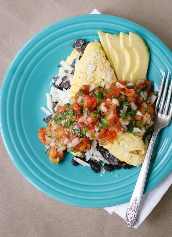 Tex-Mex Omelet with Roasted Cherry Tomato Salsa Recipe by cookieandkate.com Tex-Mex Omelet with Roasted Cherry Tomato Salsa