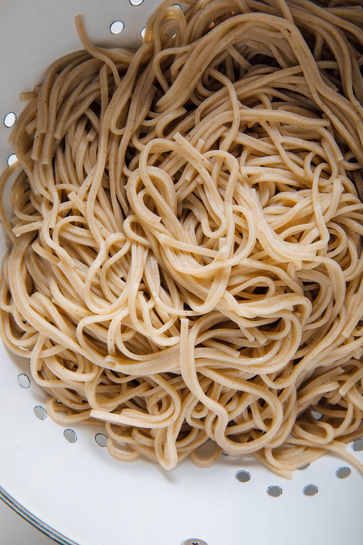 cooked soba noodles
