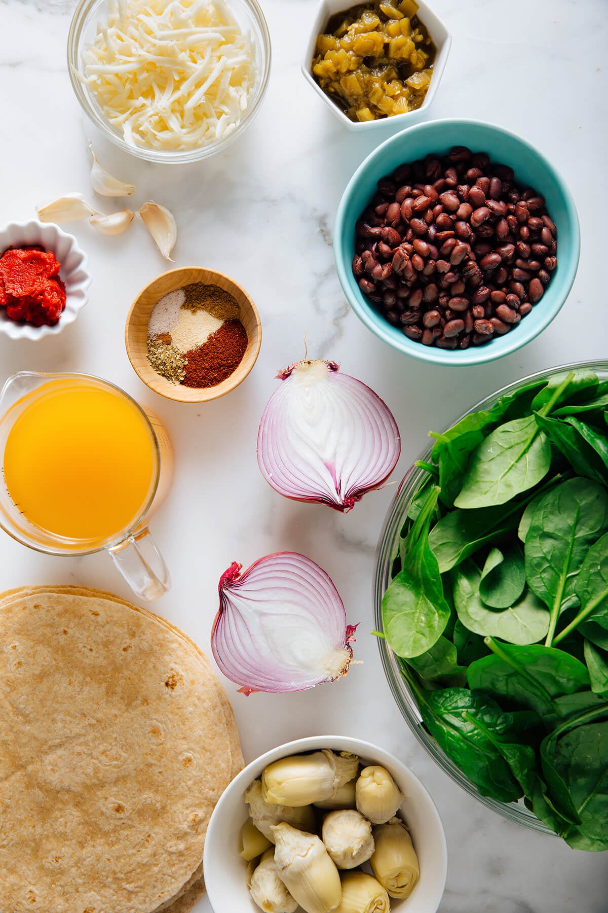 spinach artichoke enchiladas ingredients