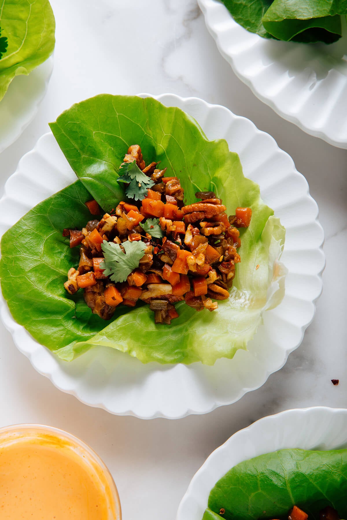 vegetarian Thai lettuce wraps
