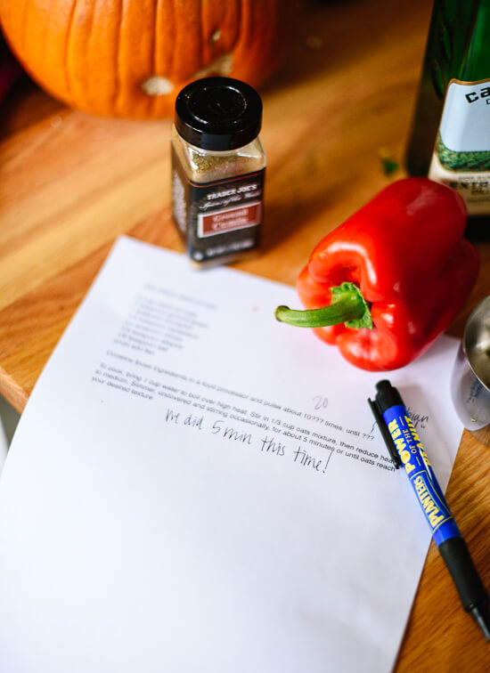 recipe writing