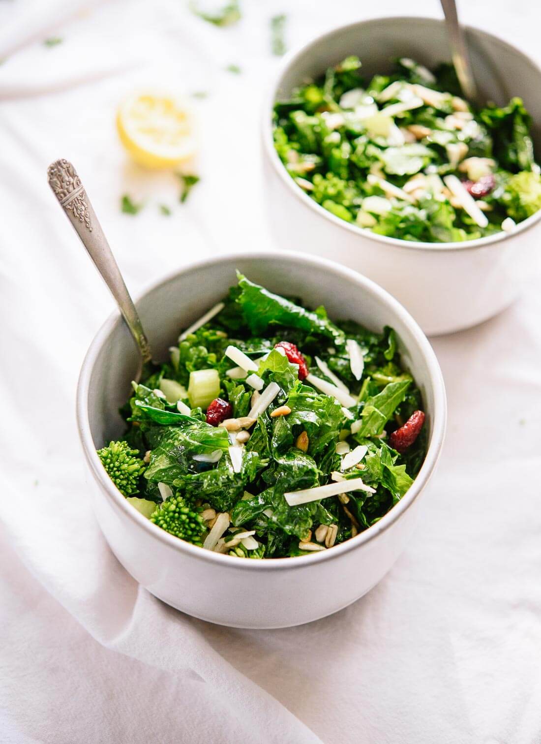 This unexpected broccoli rabe salad is so delicious! cookieandkate.com