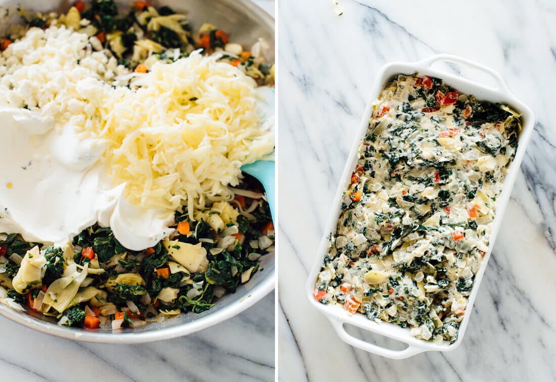 how to make spinach artichoke dip