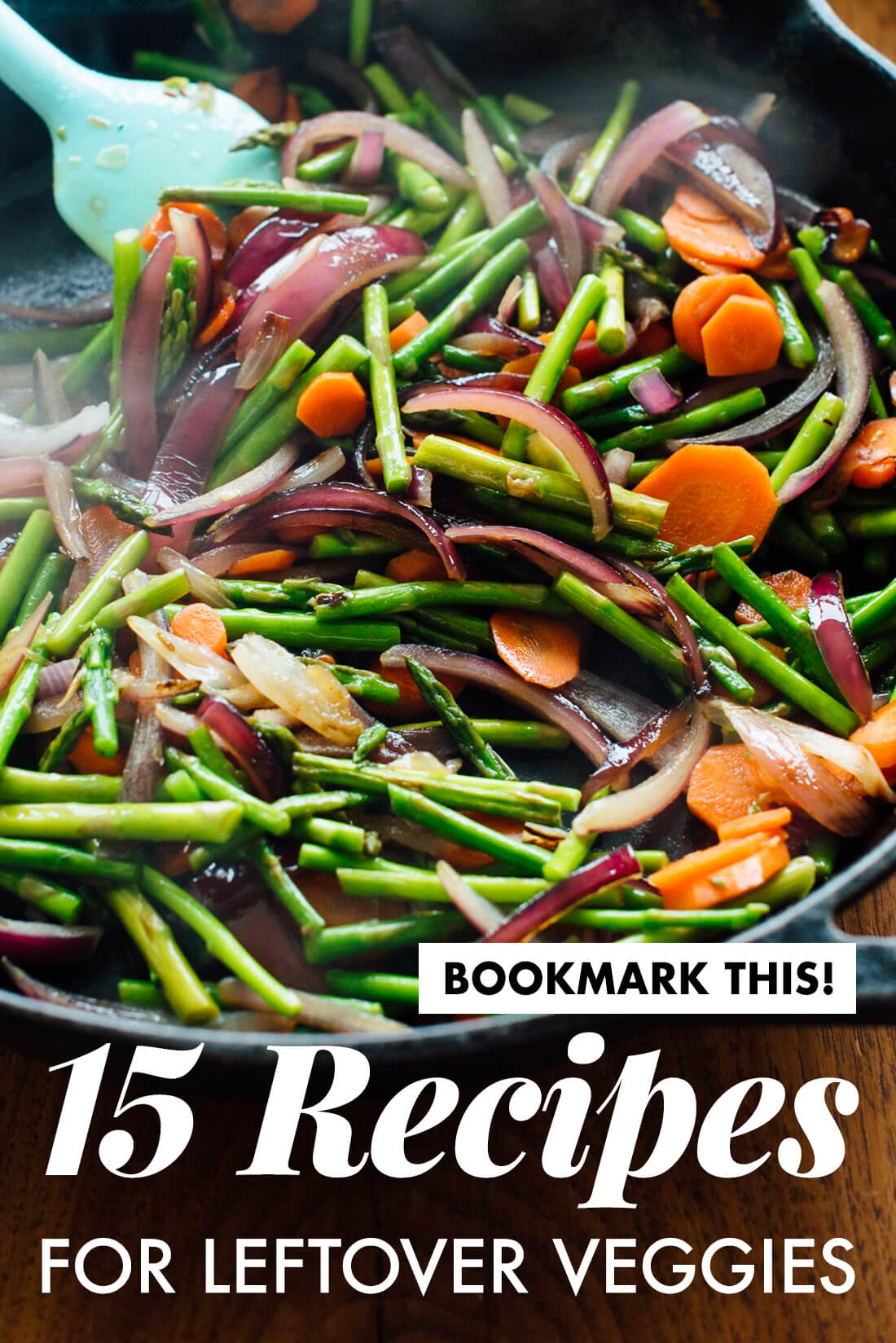 Find 15 recipes to help you use up your extra vegetables! Don't let those veggies go to waste. #healthy #vegetarian