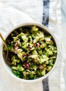 single serving of healthy broccoli salad recipe