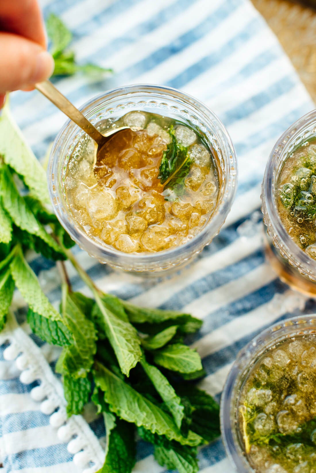 stirring maple mint julep