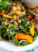 peach salad recipe with greens