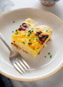 potatoes au gratin on plate