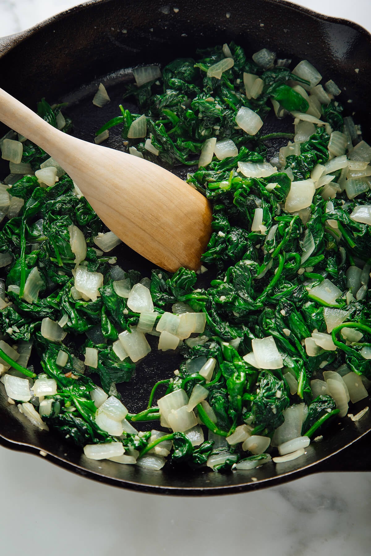 sautรฉed spinach mixture