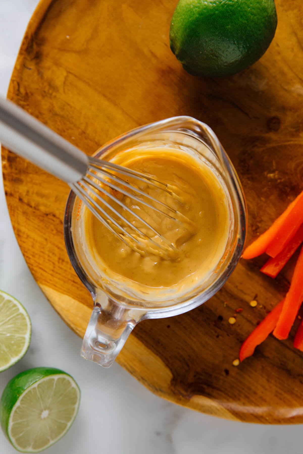 whisked peanut dressing