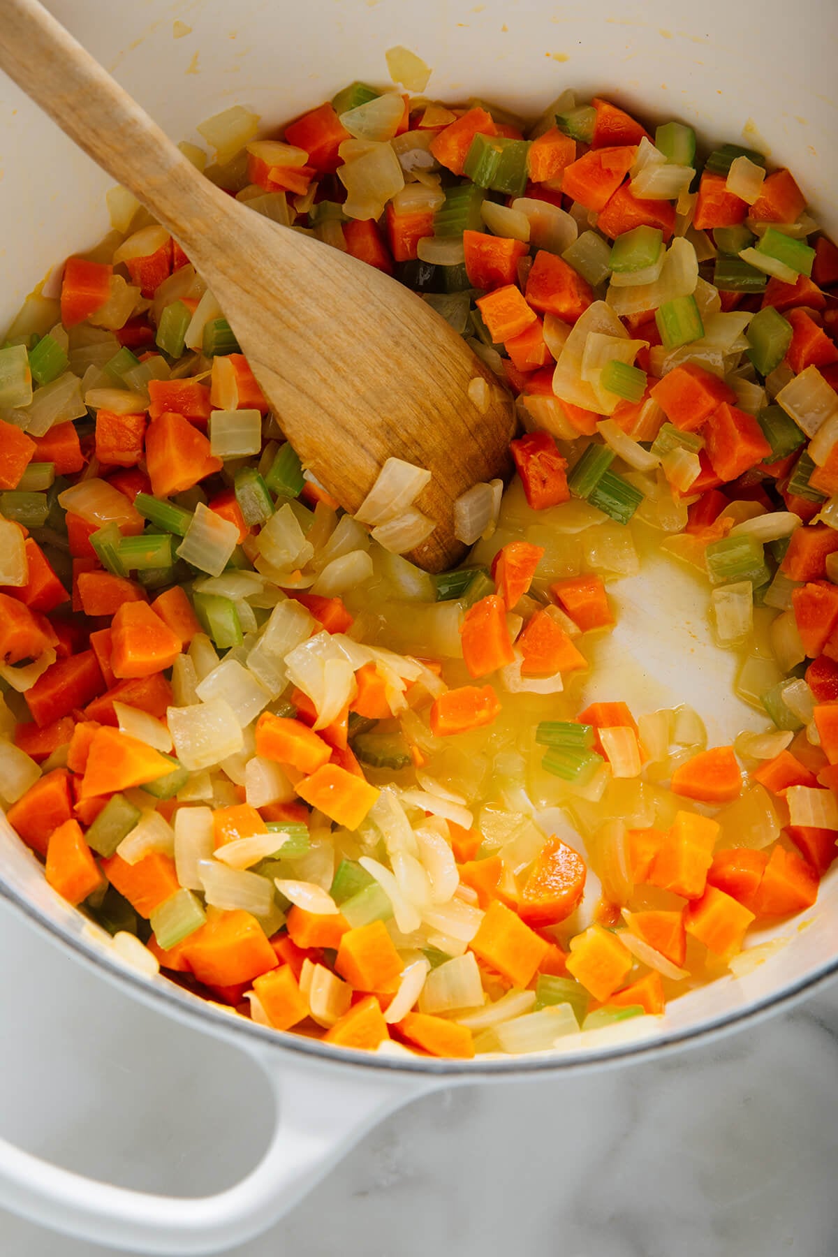 sautรฉed carrots, onion and celery
